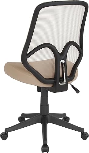 Miniatura 5 de Flash Furniture Silla de oficina de malla marrón claro con respaldo alto de la serie Salerno