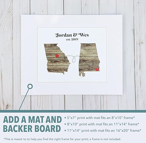 Miniatura 4 de Any Two States Love Wedding Gift