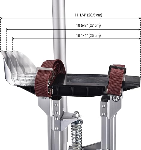 Miniatura 4 de Yescom Herramienta de aluminio ajustable para paneles de yeso de 16 a 24 pulgadas, funciona con protección de almohadilla de pierna para pintor de