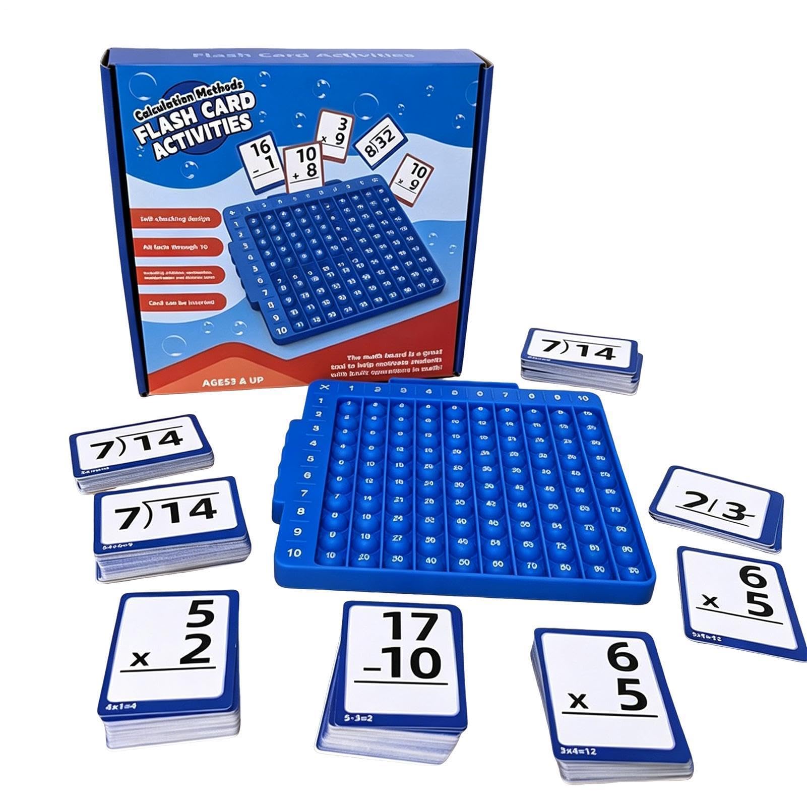 Addition Flash Cards - Portable Learning Toys With Multiplication Table | Math Facts Flash Cards | For Boys, Girls, Family Tutoring Group Learning, Home School Travel Outdoor