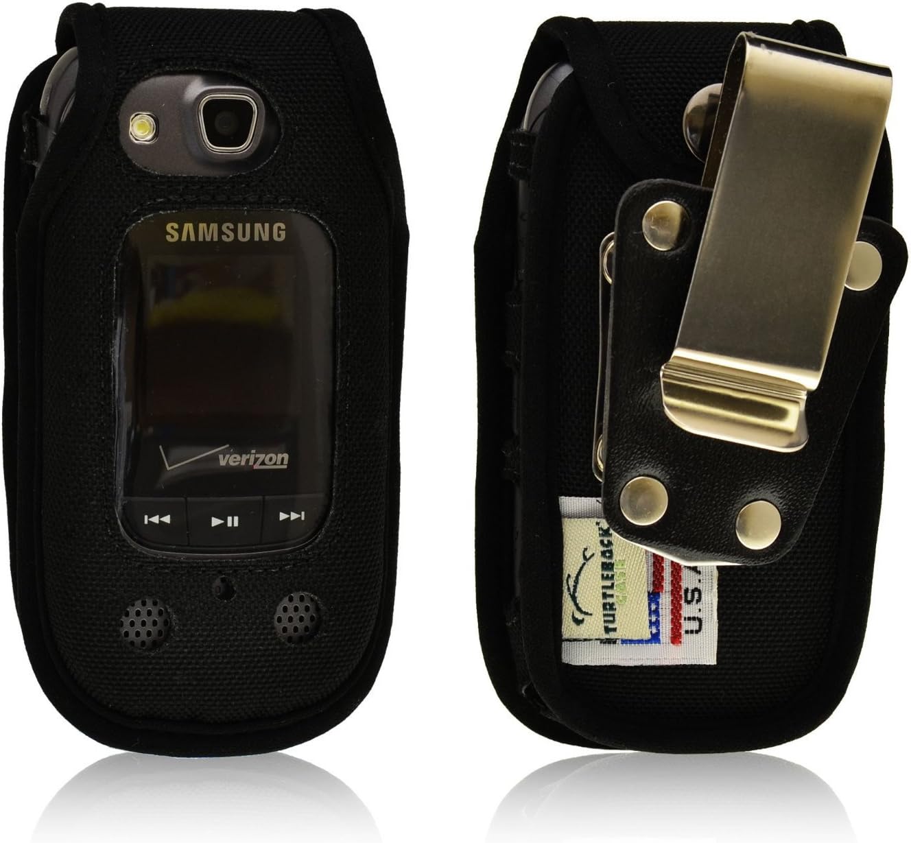 Turtleback HD Ballistic Nylon Case for Samsung Convoy 3 U680 with Rotating Metal Belt Clip