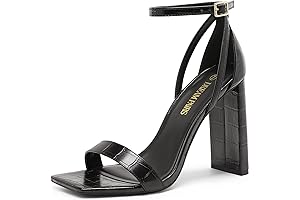 DREAM PAIRS High Heels Chunky Block Square Toe Heels for Women dressy...