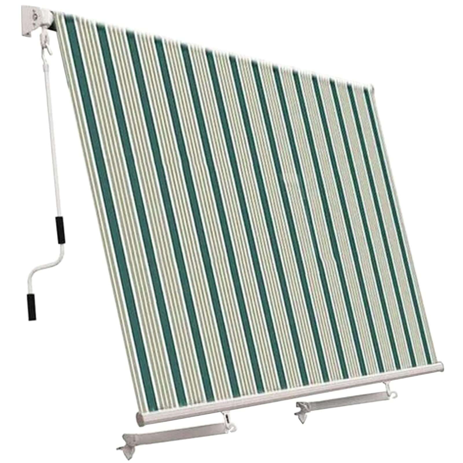 La zappa Tenda da sole a caduta per esterno senza cassone (Verde/Bianco, 300 x h 250 cm)