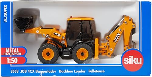 Miniatura 8 de Siku 3558, Retroexcavadora JCB 4CX, 150, MetalPlástico, Amarillo, Multifuncional, Se pueden combinar modelos de la misma escala