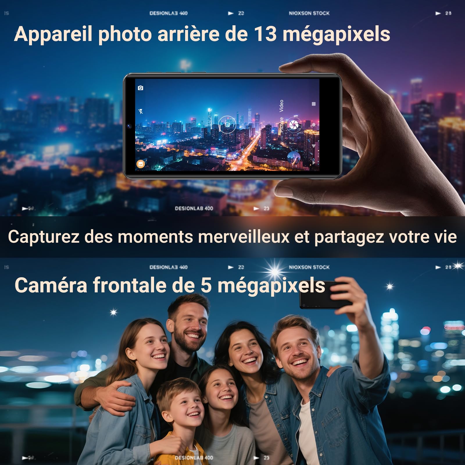 128Go Lecteur MP3 avec WiFi Bluetooth et Caméra, RAM: 4Go, Oilsky Android 13.0 Lecteur de Musique MP3 Spotify avec Haut-Parleur, 5,5'' MP4 écran Tactile 1080P