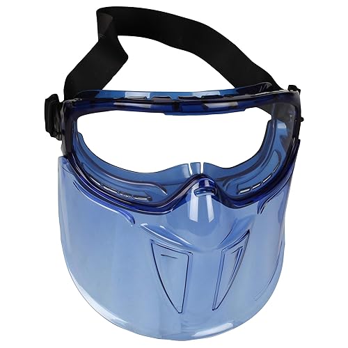 KleenGuard - 18629 V90 Shield Gafas de protección de lentes antiniebla transparentes con marco azul