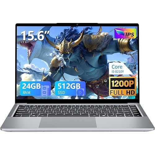 Gaming Laptop i5 (Up to 3.60 GH) 24GB RAM 512GB SSD,Traditional Laptop Computers with 15.6 Inch FHD Display 1920 * 1080,Lightweight Lap top-for Students/Commuters/Business