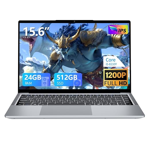 Gaming Laptop i5 (Up to 3.60 GH) 24GB RAM 512GB SSD,Traditional Laptop Computers with 15.6 Inch FHD Display 1920 * 1080,Lightweight Lap top-for Students/Commuters/Business