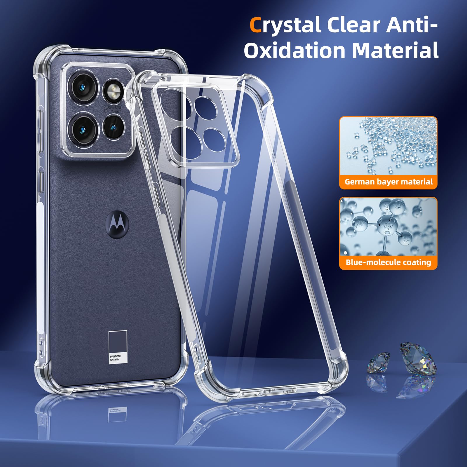 Custodia Trasparente Per Motorola Edge 50 Neo – Cover Ultra Sottile In Silicone TPU Antiurto E Antigraffio – Ricarica Wireless