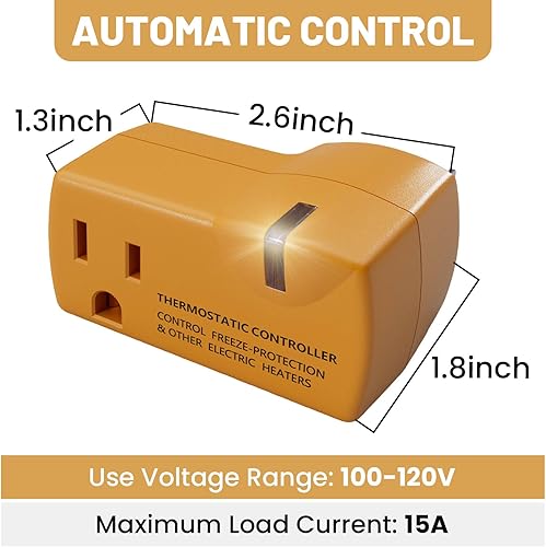 Miniatura 7 de MAXKOSKO Congelar la toma controlada termostáticamente, se enciende automáticamente por debajo de 38 F y se apaga a más de 50 F