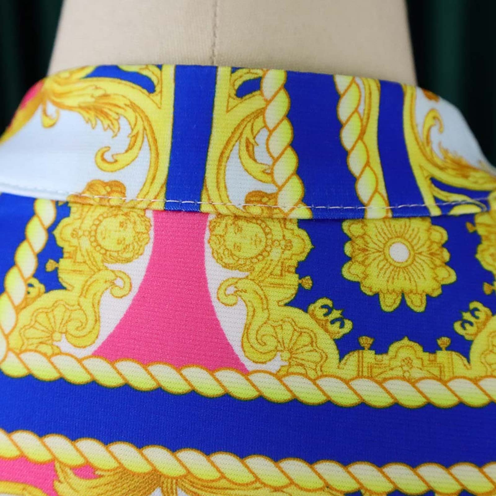 Sukienka damska, z długim rękawem damska moda codzienna z okrągłym dekoltem z nadrukiem panie elegancka długa sukienka sukienka koktajlowa elegancka sukienka typu swing