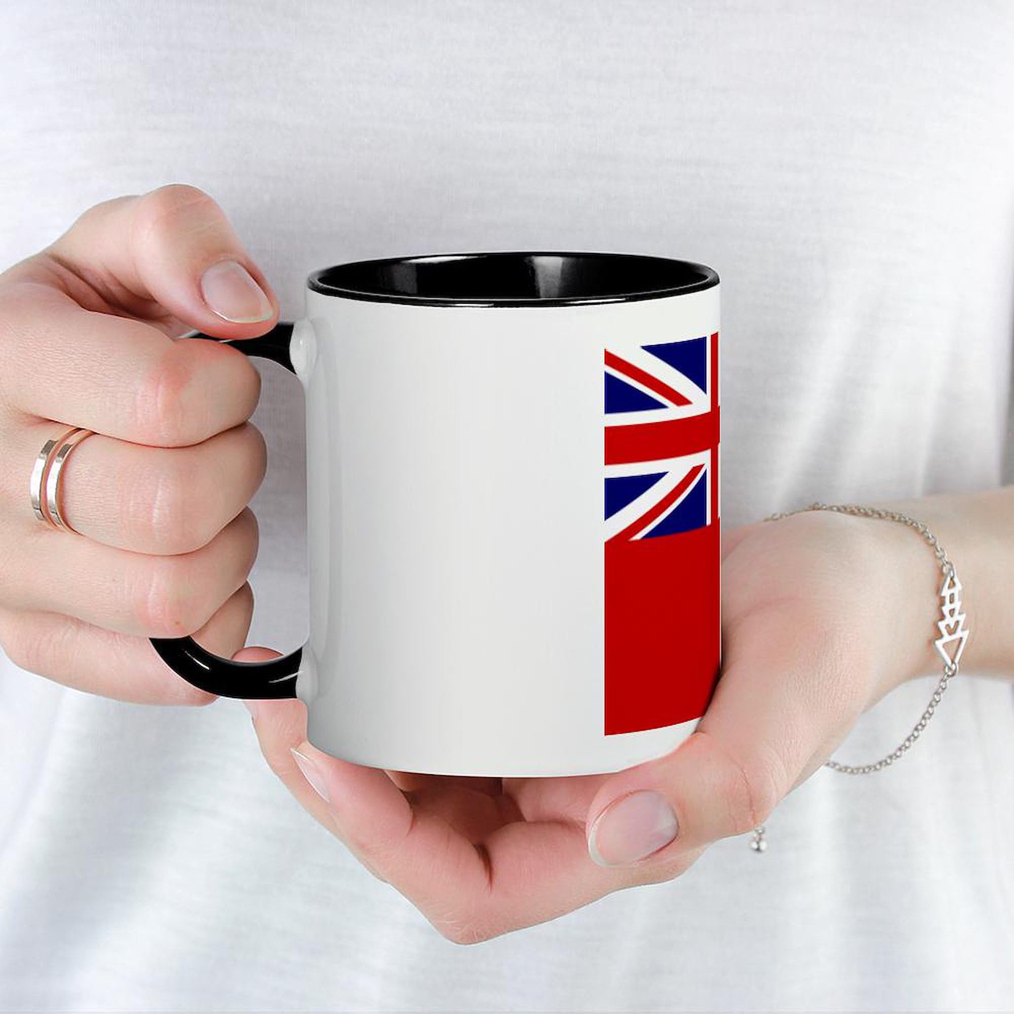 CafePress Flag Of Canada 1957-1965 Large Ceramic Coffee Mug, 15 Oz (444 Ml) - White - View #7