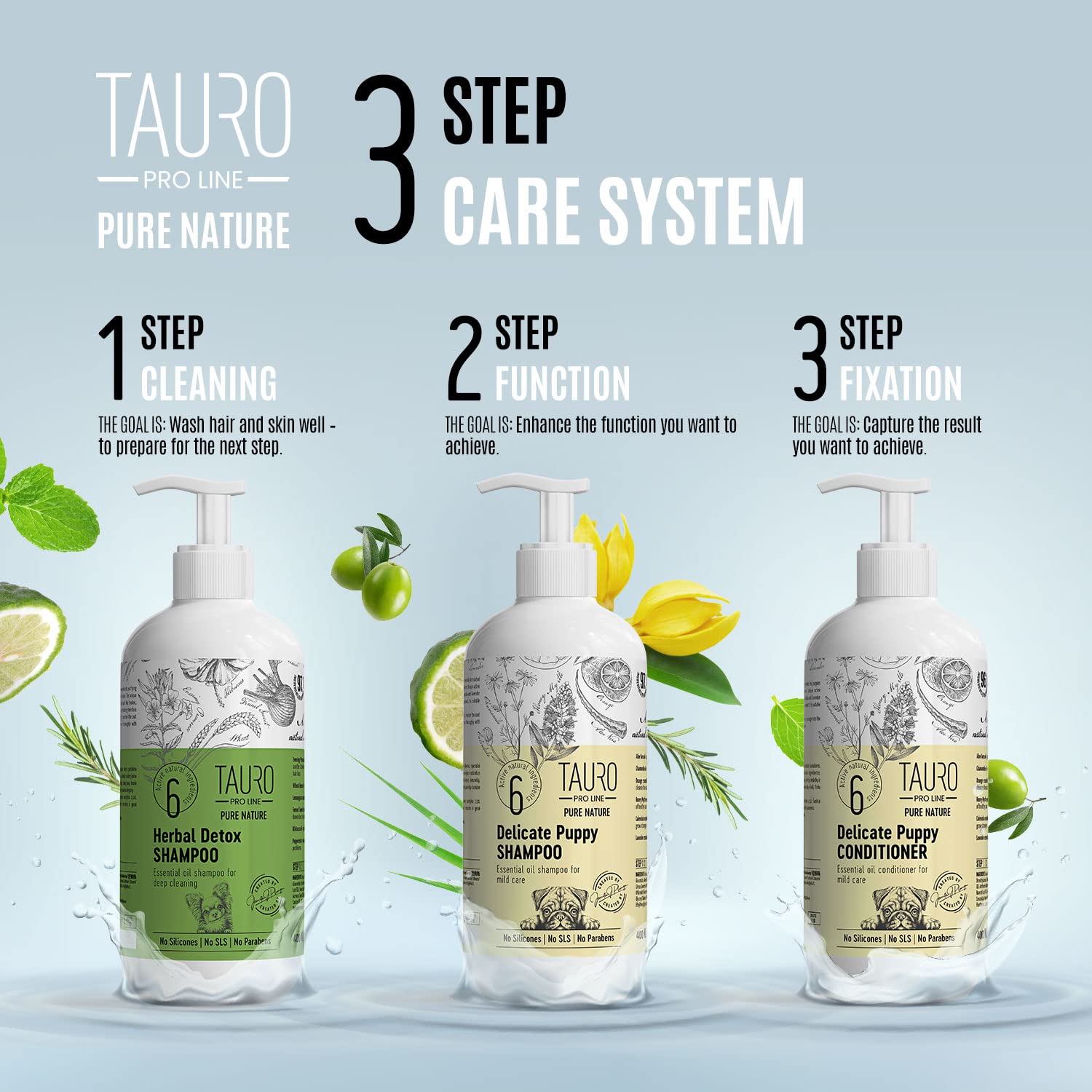 Tauro Pro Line Pure Nature Puppy & Kitten Shampoo, Gentle Sensitive Grooming Care with Essential Oils - Image 3