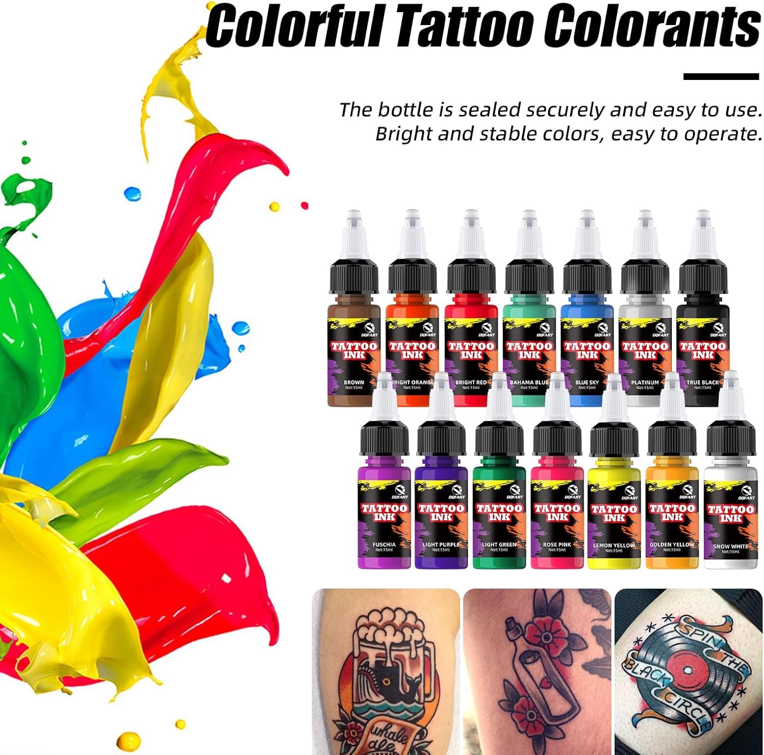 All Things Bunnies Tattoo Ink Well 20 pak - 3 Sizes - Small