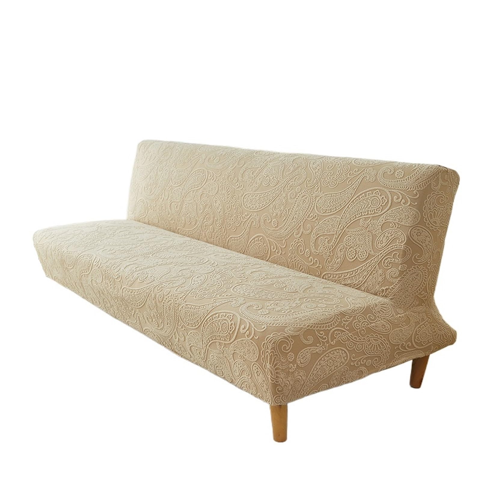 Housse de canapé sans accoudoir jacquard de taille L au design raffiné et durable