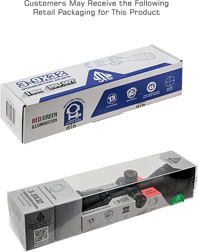 Miniatura 9 de Mira BugBuster UTG 3-9X32 1-AO RGB mil-dot anillos QD