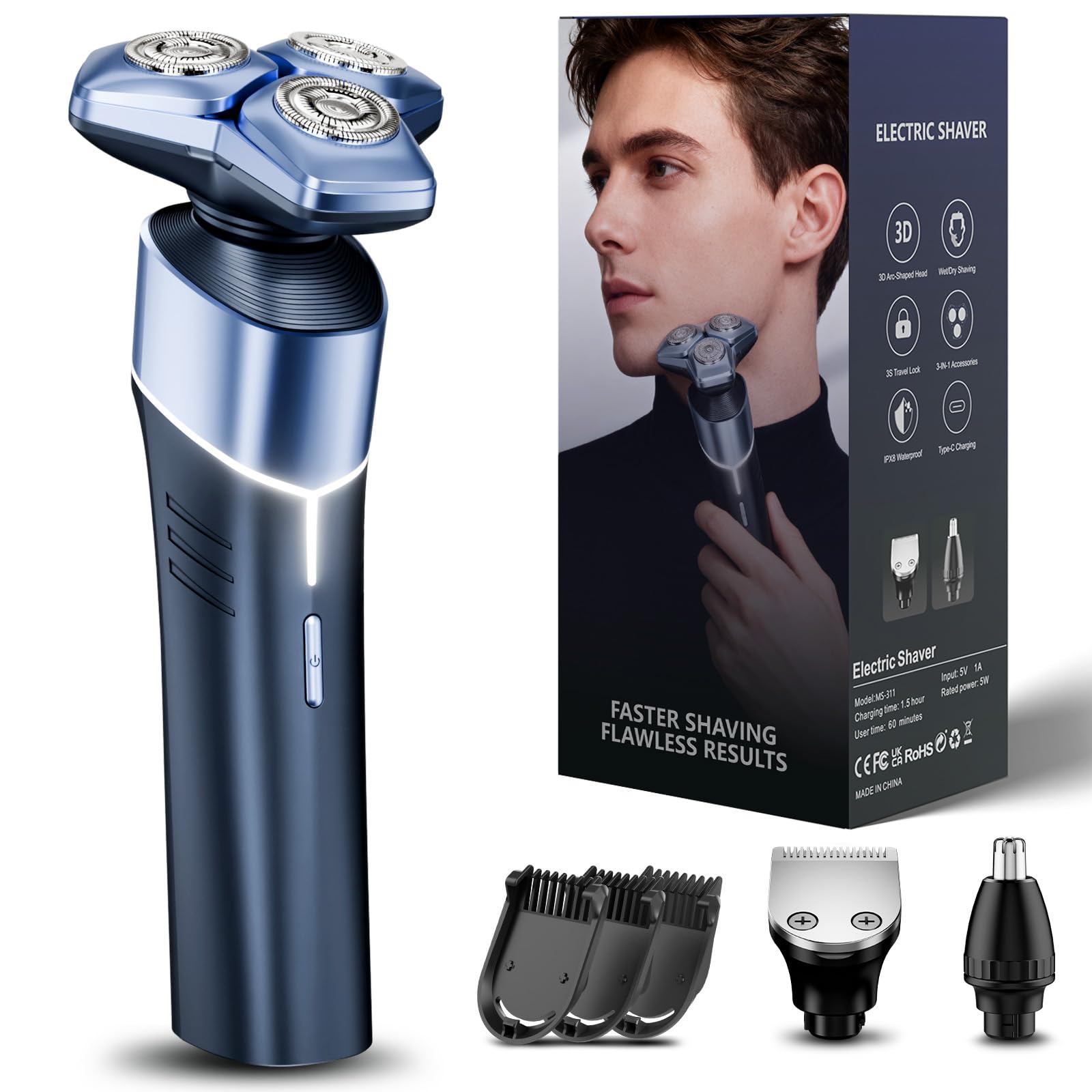 Malegebaz 3-in-1 Electric Razor