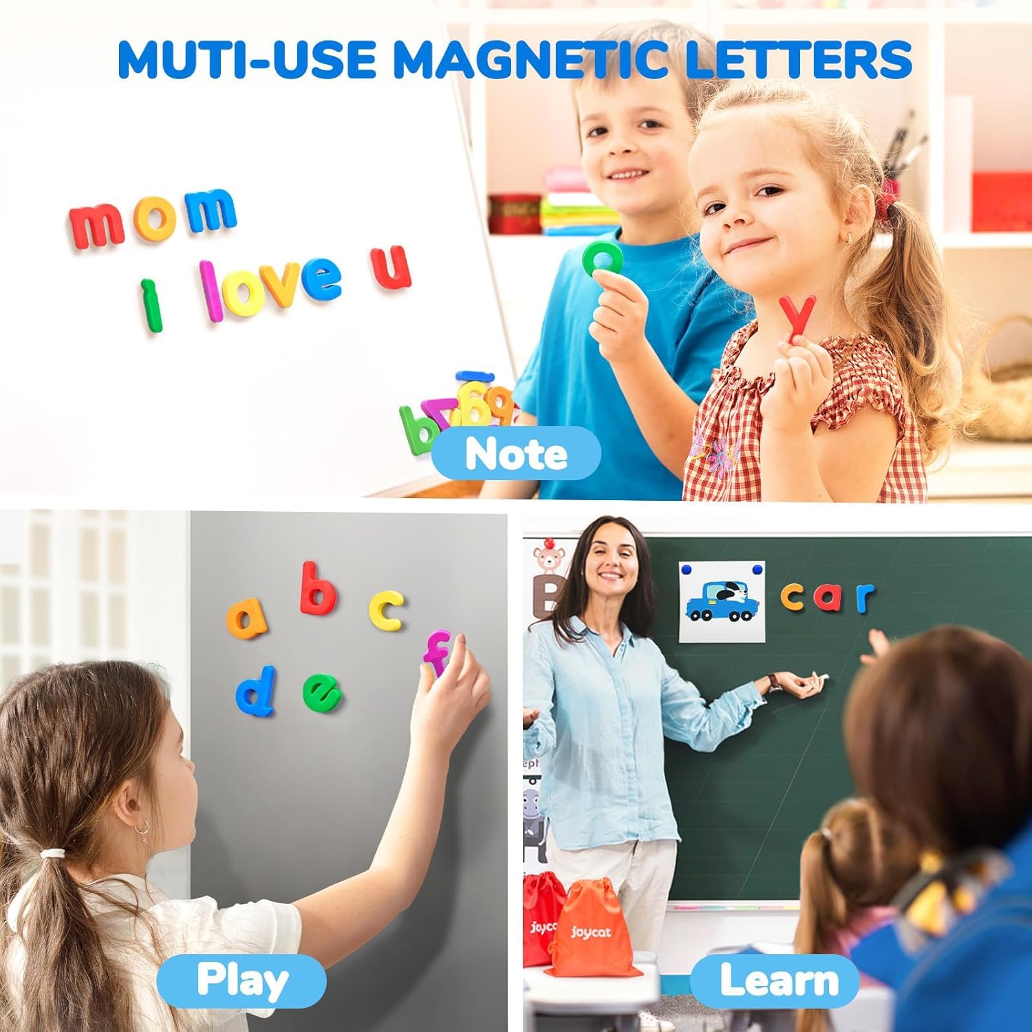 VoSinrly Magnetic Letters, 312 Pieces Lowercase Alphabet Fridge Magnets, ABC Magnets for Toddlers Kids, Educational Learning Plastic Letters Magnets Set for Kindergarten Classroom (312) - Image 4