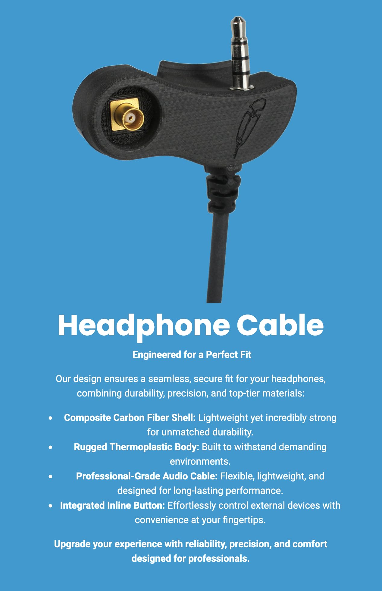 UFLY MIKE Harmony Base Sistema de aviación | Micrófono estándar, adaptador de enchufe doble, compatible con auriculares Bose QC45 | Construido a mano en los Estados Unidos
