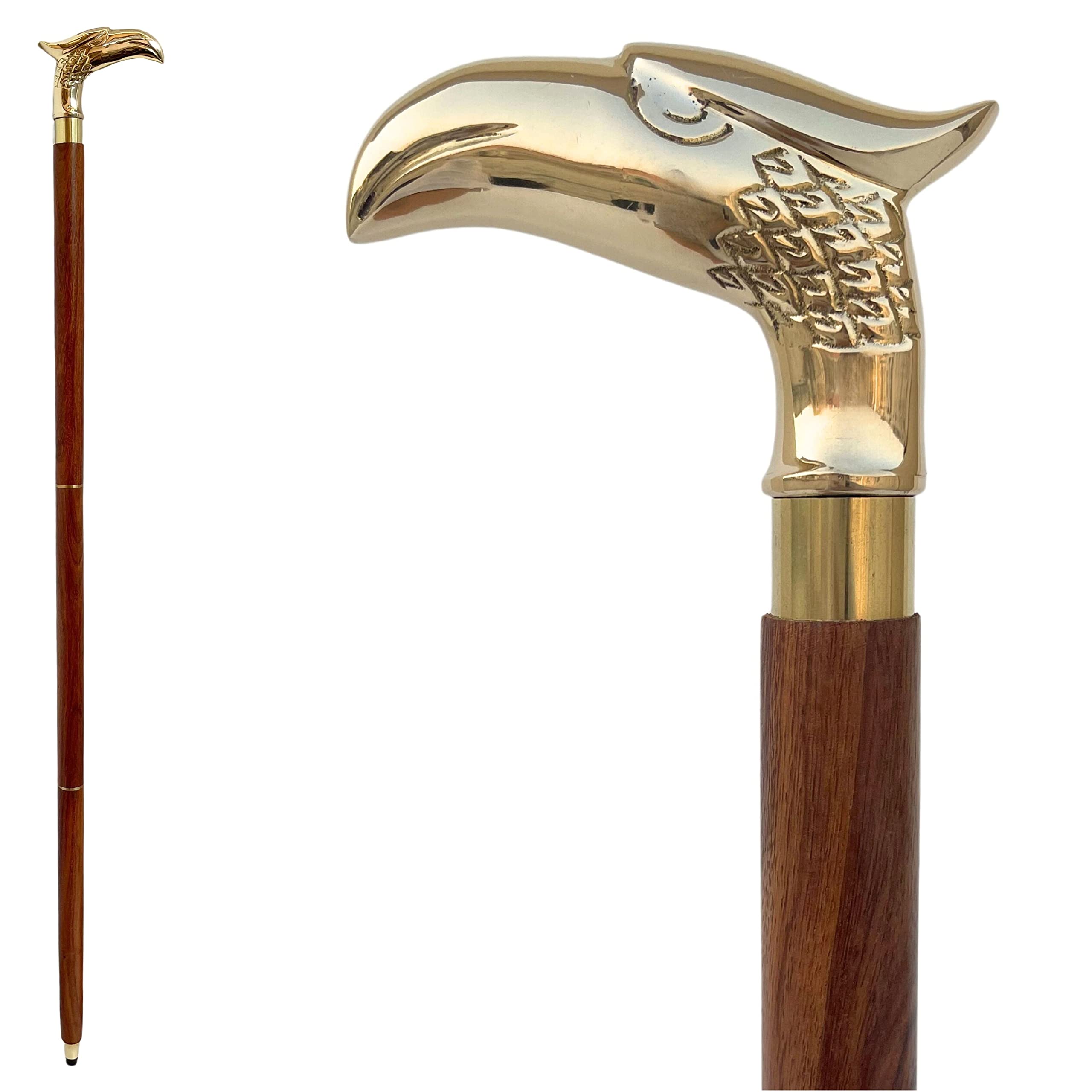 Stöcke und Gehstöcke im Vintage-Look, 96,77 cm (38,1 Zoll), für Damen und Herren, viktorianischer Stil, Spaniel-Kopfform aus Metall als Griff, modisches Statement Stock