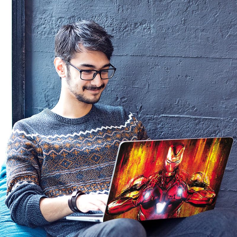 Image of Galaxsia Iron Man Full Vinyl Laptop Skin /Sticker /Cover for 13 to 13.3 Inches Laptops Laminated-Removable-HD Quality Compatible for Hp-Dell-Sony-Lenovo-Asus etc.(13x9.2 Inches)