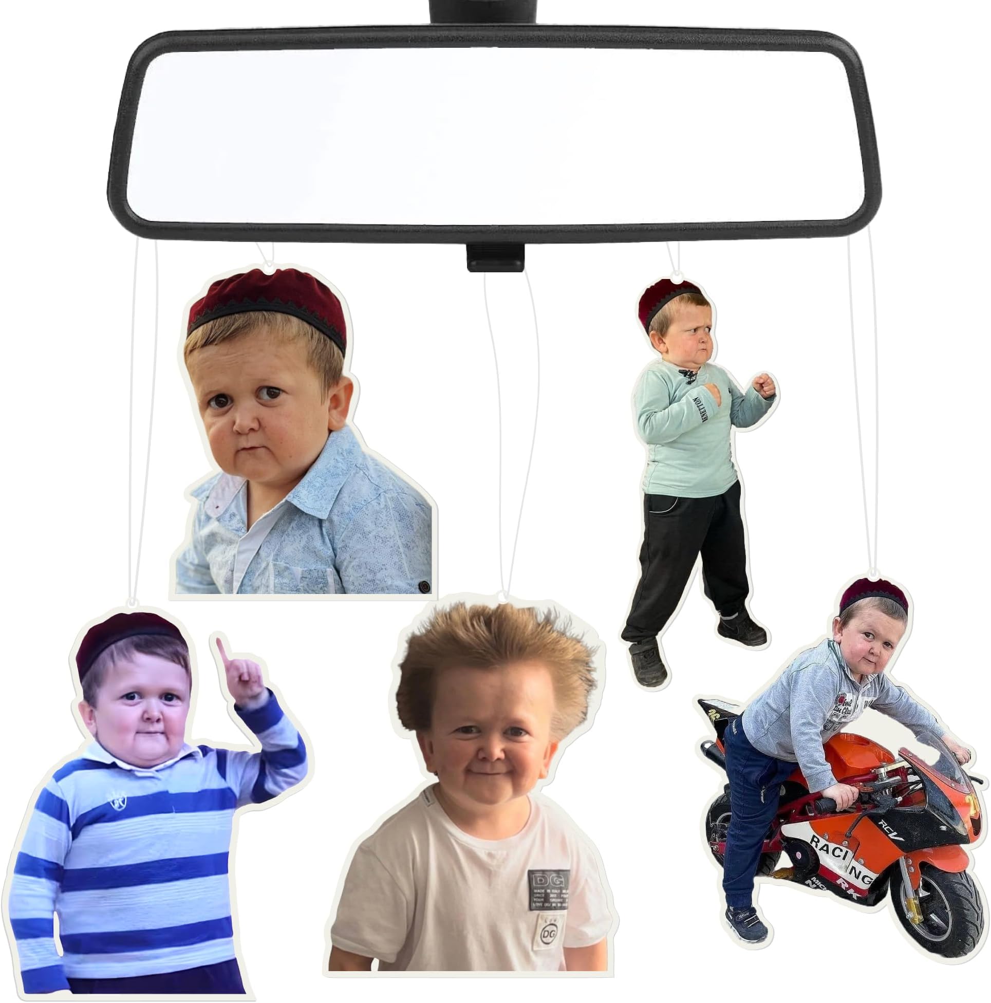 Hasbulla 5 Pack Car Air Freshener - Hasbulla Magomedov Custom Air Fresheners with Picture of Hasbulla - Personalized Air Freshener For Car, Closet, Backpack, Luggage & More! - 2 Packs to Choose From!