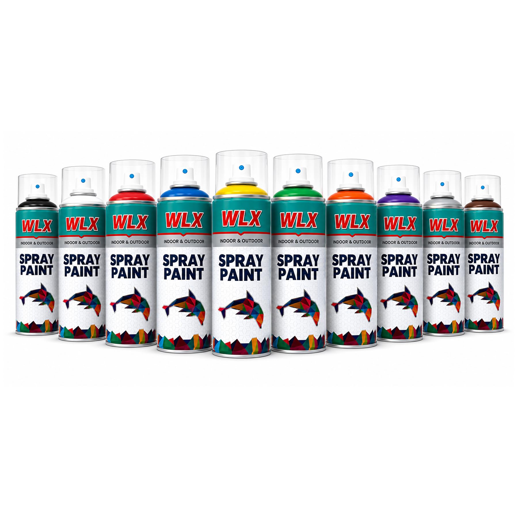 Juego de 10 pinturas en aerosol de 400 ml de secado rápido para madera, piedra, pared, metal, cristal, ideal para reparaciones, graffiti, etc. Pintura en aerosol brillante de alto brillo RAL