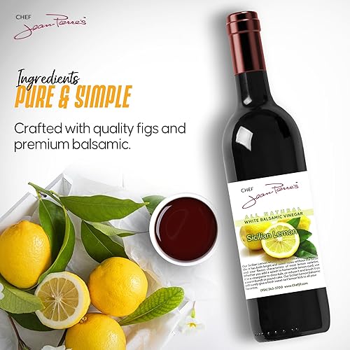 Miniatura 4 de Chef Jean Pierre's Vinagre balsámico italiano – 12.5 oz (12.7 fl oz) rico sabor a limón, 12 años de edad tradicional en barril – Ideal para mejorar