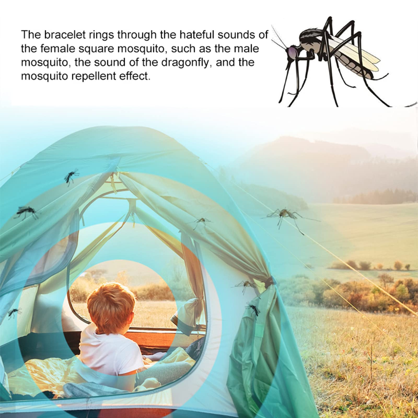 Lp65 Pulsera Repelente De Mosquitos Ultrasónica Impermeable, Inteligente Niño Adulto, Reloj Repelente De Mosquitos Al Aire Libre, Carga USB, 2 Piezas, 296x31 Mm