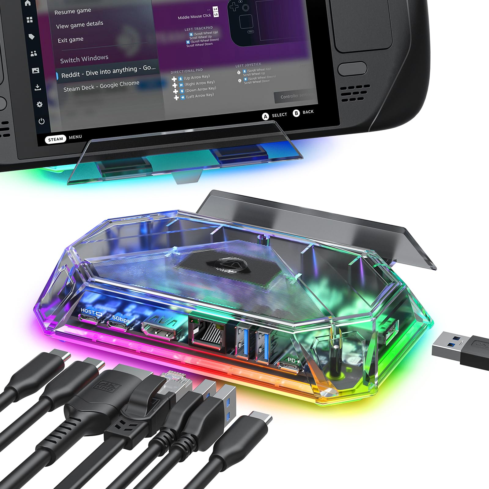 Amazon.co.jp: JSAUX RGB ドッキングステーション Steam Deck (OLED 