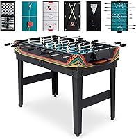 Best Choice Products 2x4ft 10-in-1 Multi-Game Table: Foosball, Pool, Hockey, Ping Pong, Shuffleboard & More for Family Fun
