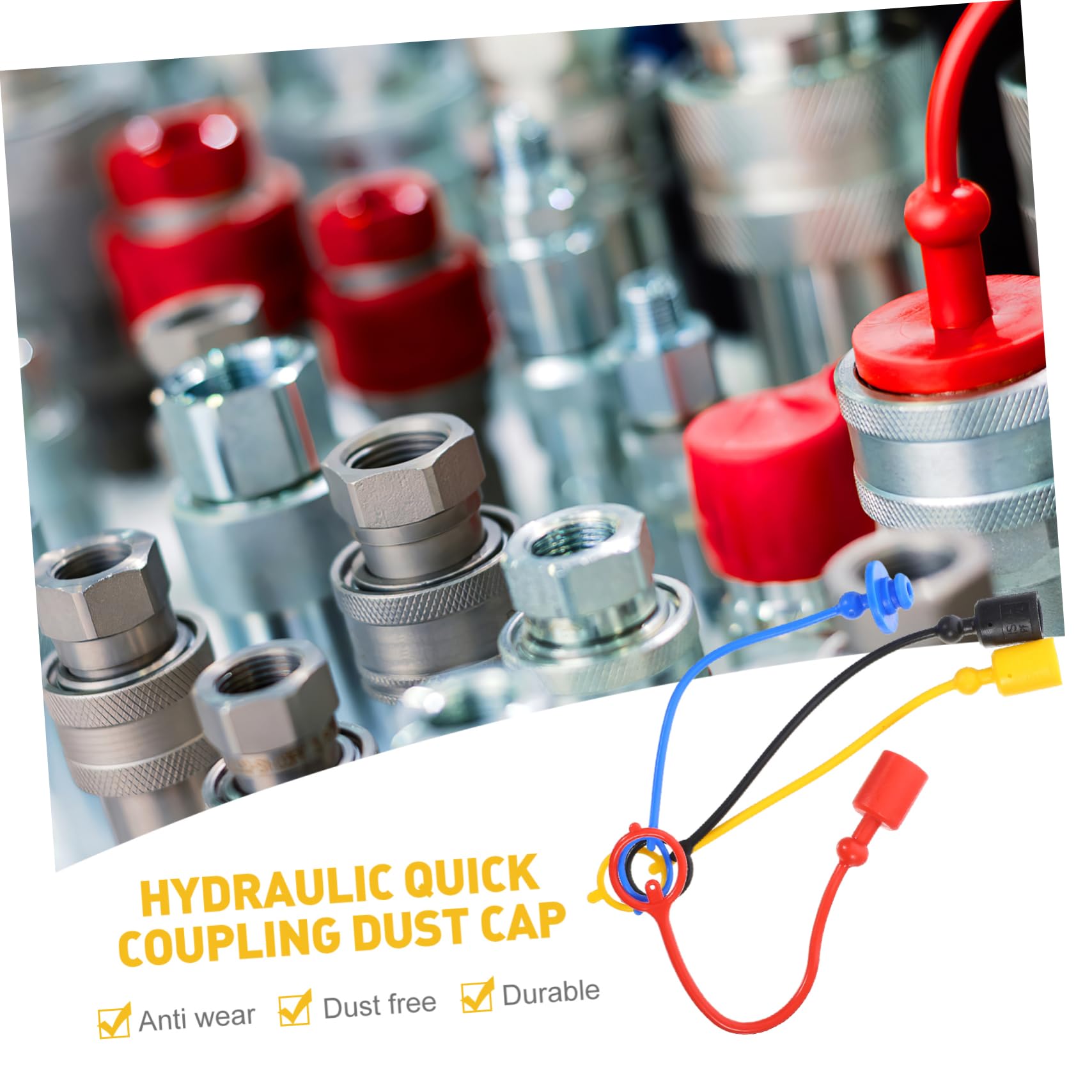 Mobestech 20sätze Hydraulik Kupplungsabdeckungen Teiliges Staubschutzkappen Für Schnelle Adapter Hochwertige Kunststoffkappen Einfache Installation Robuste Verarbeitung