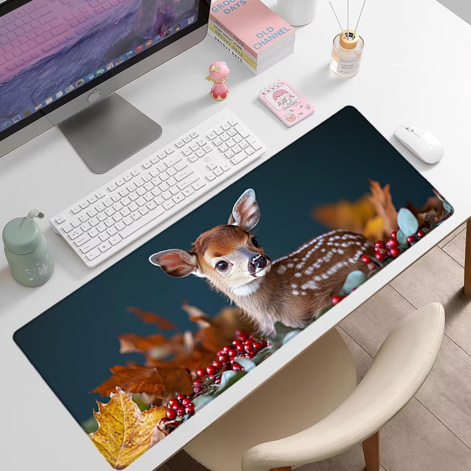 Podkładka pod mysz XXL Zwierzęta - 1600x800x3mm - Krajobraz Duża mata na biurko z przeszytymi krawędziami Wodoodporna antypoślizgowa do PC, przenośna poprawia precyzję i szybkość -36408