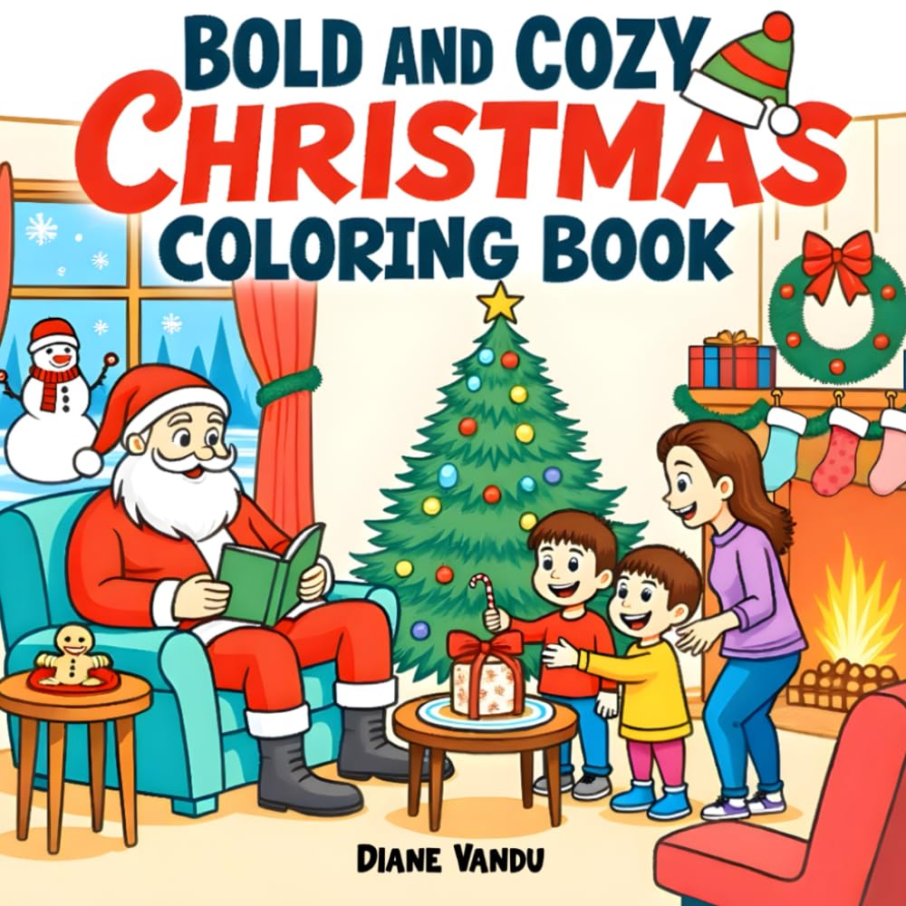 Bold and Cozy Christmas Coloring Book: Festive Christmas Coloring Book with Bold Lines and Cozy Designs for Teens, Adults, and Seniors. Enjoy Holiday Fun Without the Stress