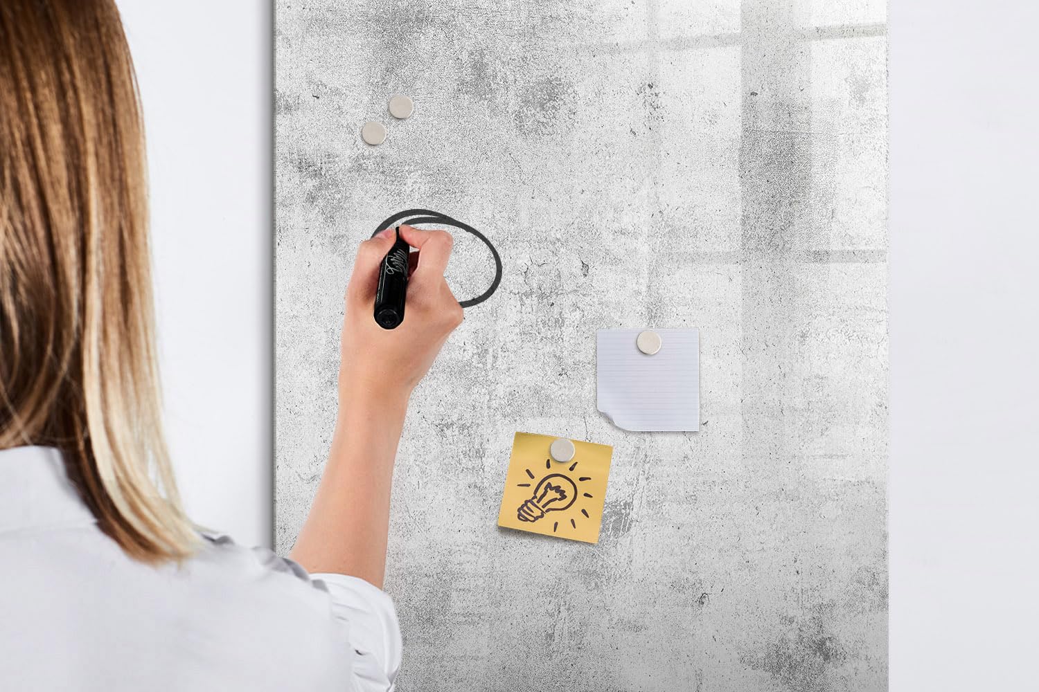 Lavagna Magnetica in Vetro con Accessori Inclusi | Magneti Potenti, Pennarello e Gomma | Perfetta per Organizzare Idee e Note - 90x60 - Agenda settimanale