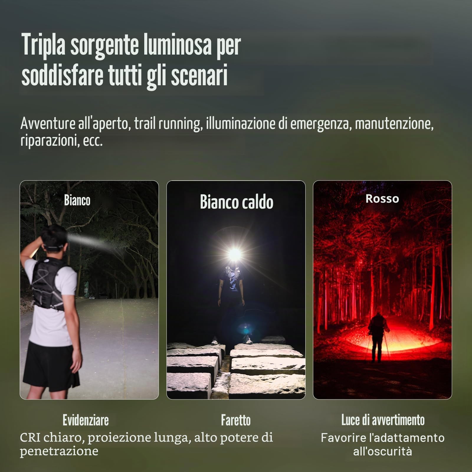 Klarus HM5 - Lampada frontale da 800 Lumen ultrasottile e leggera per trail running con luce rossa, doppio interruttore, 105 ore di autonomia, IPX6 impermeabile, ideale per corsa, campeggio