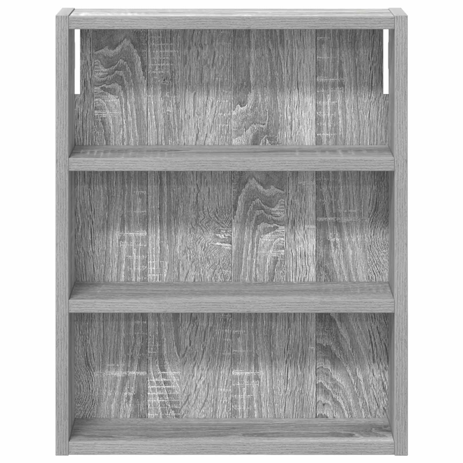 Armoire murale de salle de bain avec étagère - En bois Sonoma gris - 40 x 10 x 50 cm - Montage mural avec espace de rangement et étagère - Meuble sous lavabo - Idéal pour salle de bain et WC