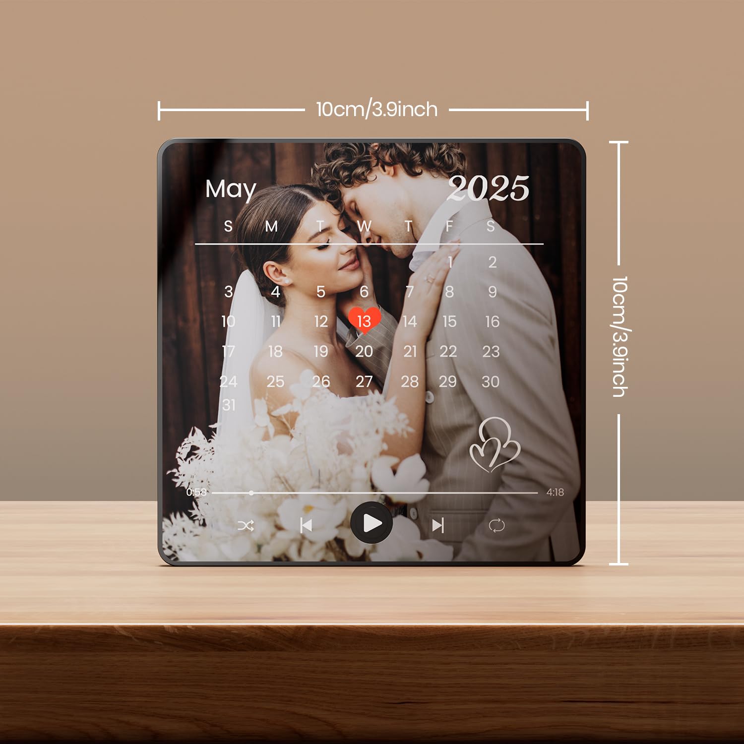 Magnete Frigorifero Musicale Personalizzato - Invia Foto E Canzone Spotify - Regalo Originale Compleanno San Valentino - Foto 9