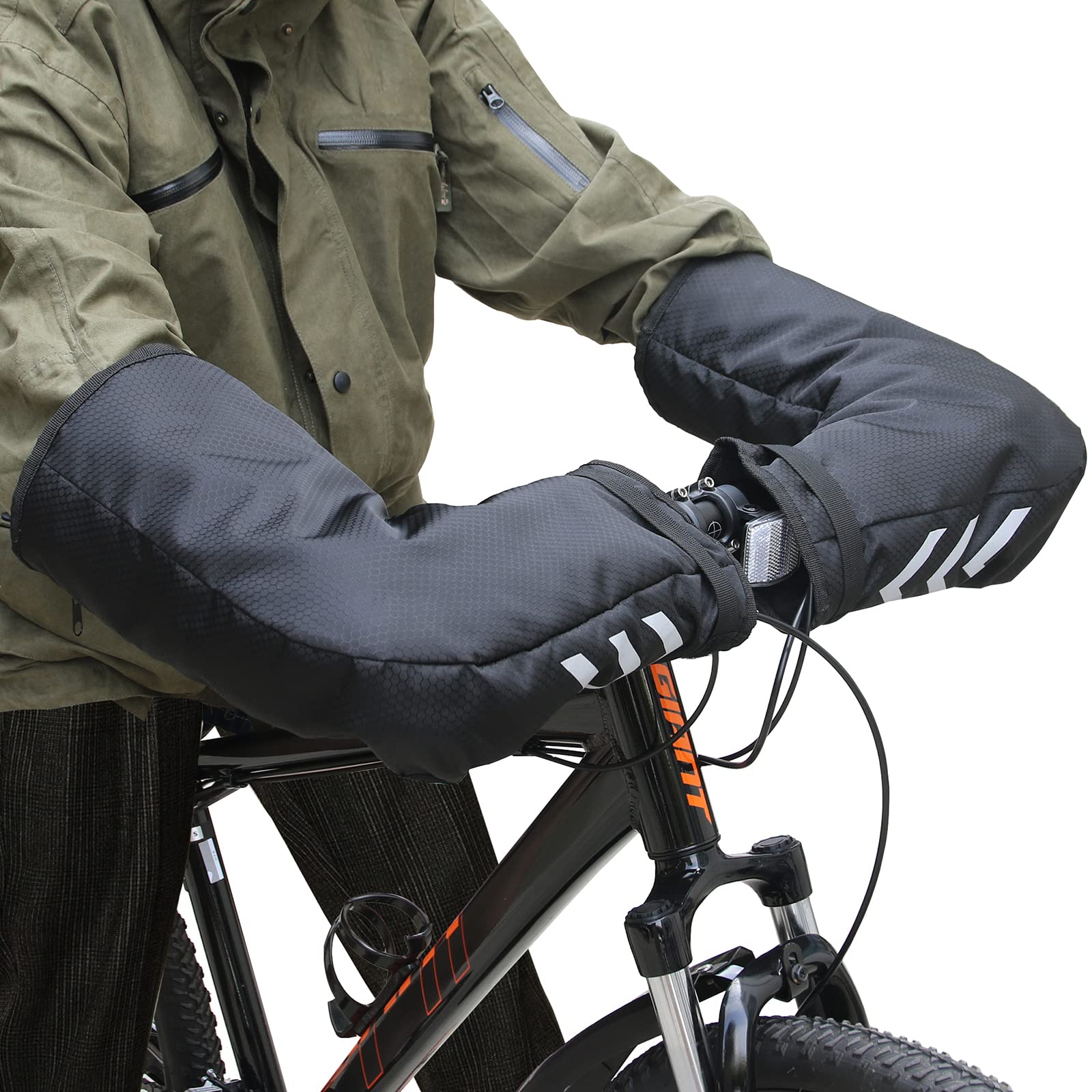 Mitaines De Guidon – Gants De Cyclisme D'hiver Chauds Et Imperméables