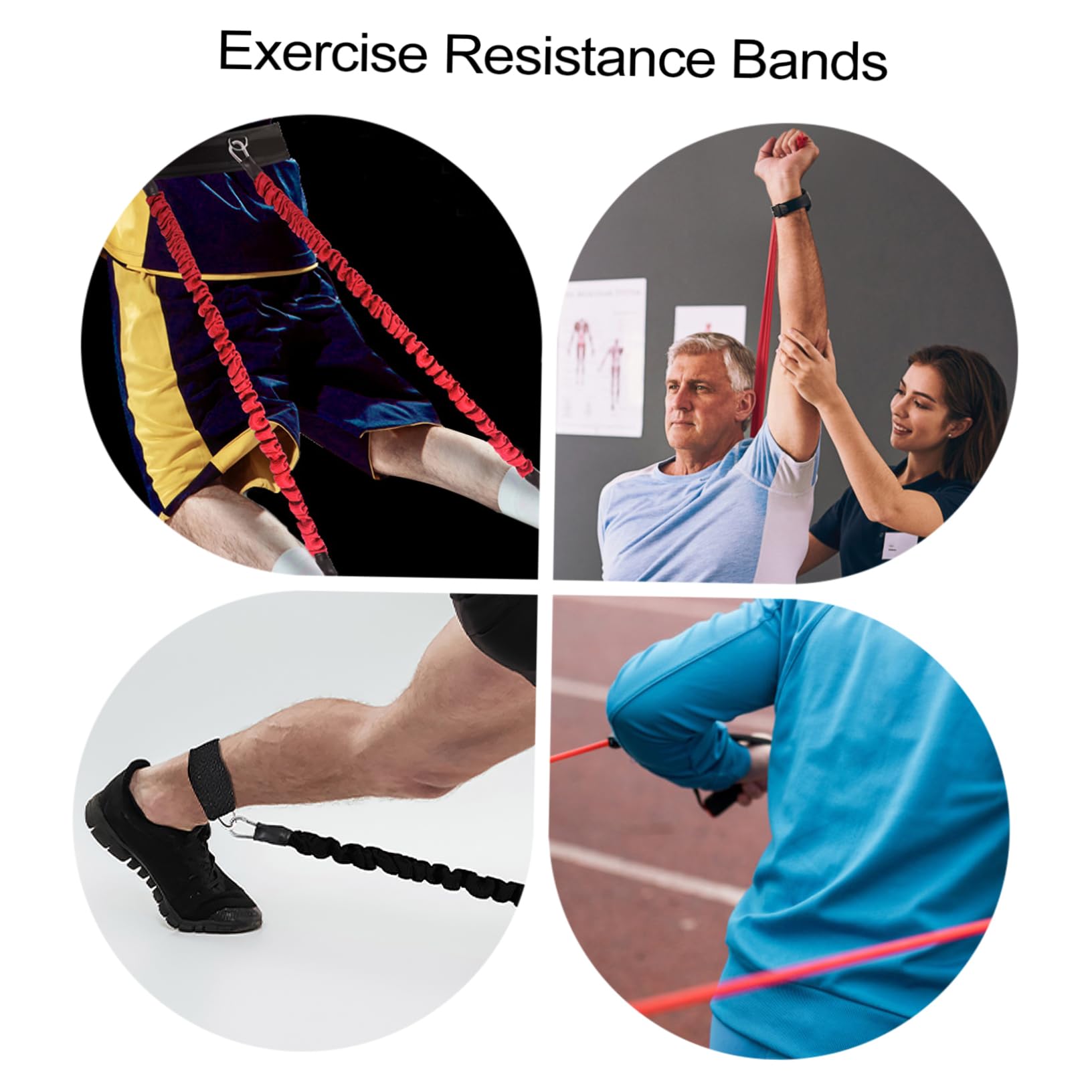 SUPVOX Elastici Fitness Resistenza con in Oxford Regolabili per Allenamento Completo Casa e Palestra