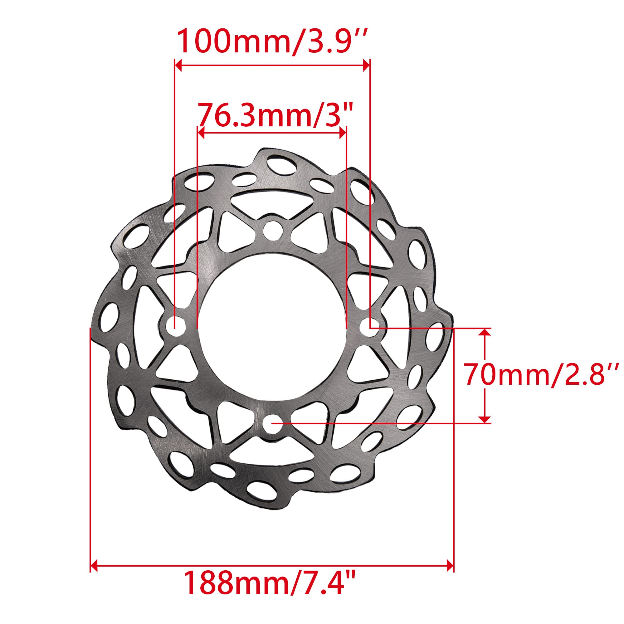 Stoneder, Rotore A Disco Freno In Acciaio Da 26 Mm, 120 Mm, Per 2 Tempi, 47 Cc E 49 Cc, Per Bici Tascabile, Per , ATV, Quad, 4 Ruote - 2