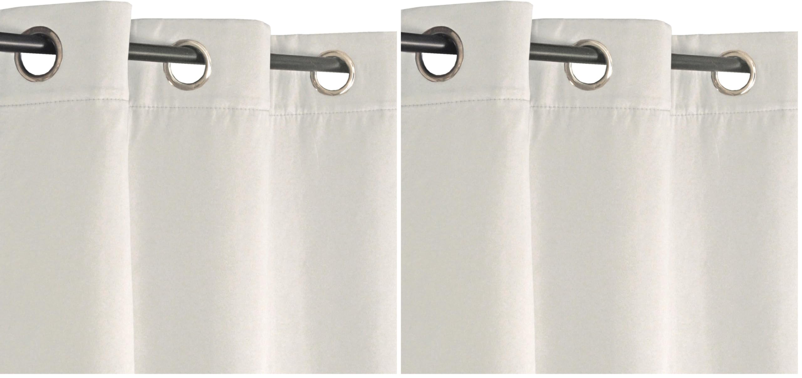 Atout Ciel Rideau Thermique doublé Polaire Ton sur Ton à œillets 140x240cm prêt a Poser, Beige (Lot de 2)