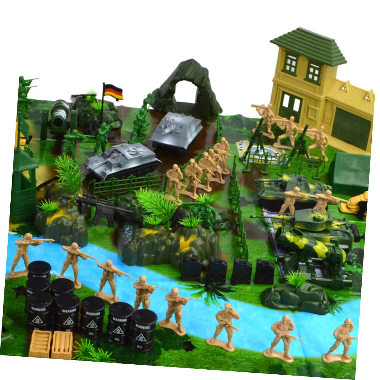 UPKOCH 130 pezzi Soldatini Militari per Modellismo e Gioco da Tavolo Miniature Resistenti e Dettagliate per Scenari di Battaglia su Tavoli da Sabbia