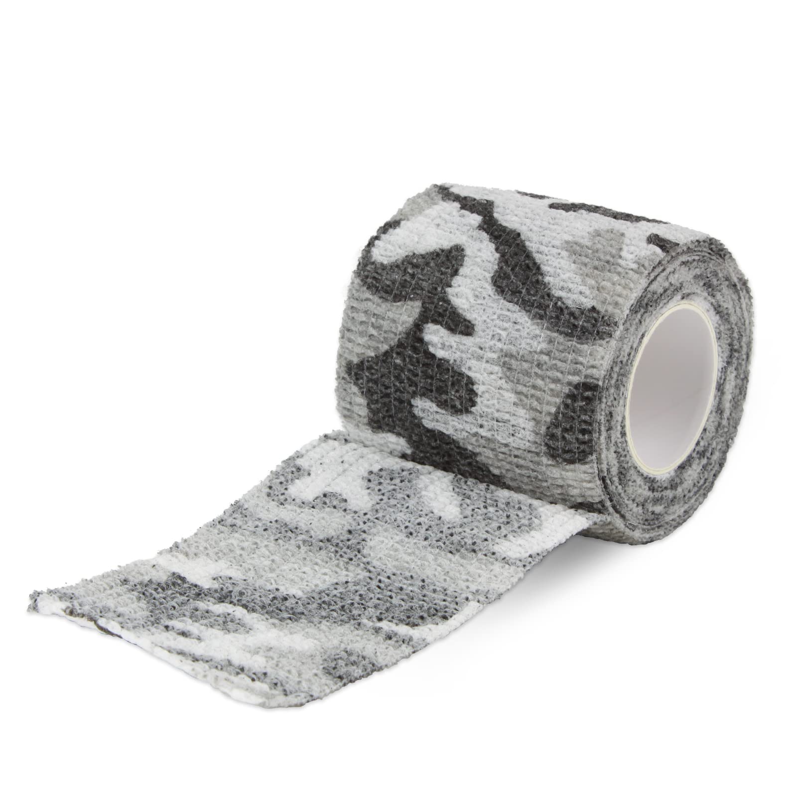 6 Pack Camouflage Tape Self Adhesive Non-Woven Protective Bandage for Camo Wrap Shotguns, Camera, 1.96 x 177 inch, ZZTXBD-05 (Black White Camouflage)