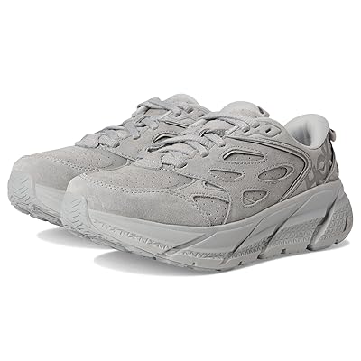 Hoka Clifton L Suede Shoes Limestone/Limestone
