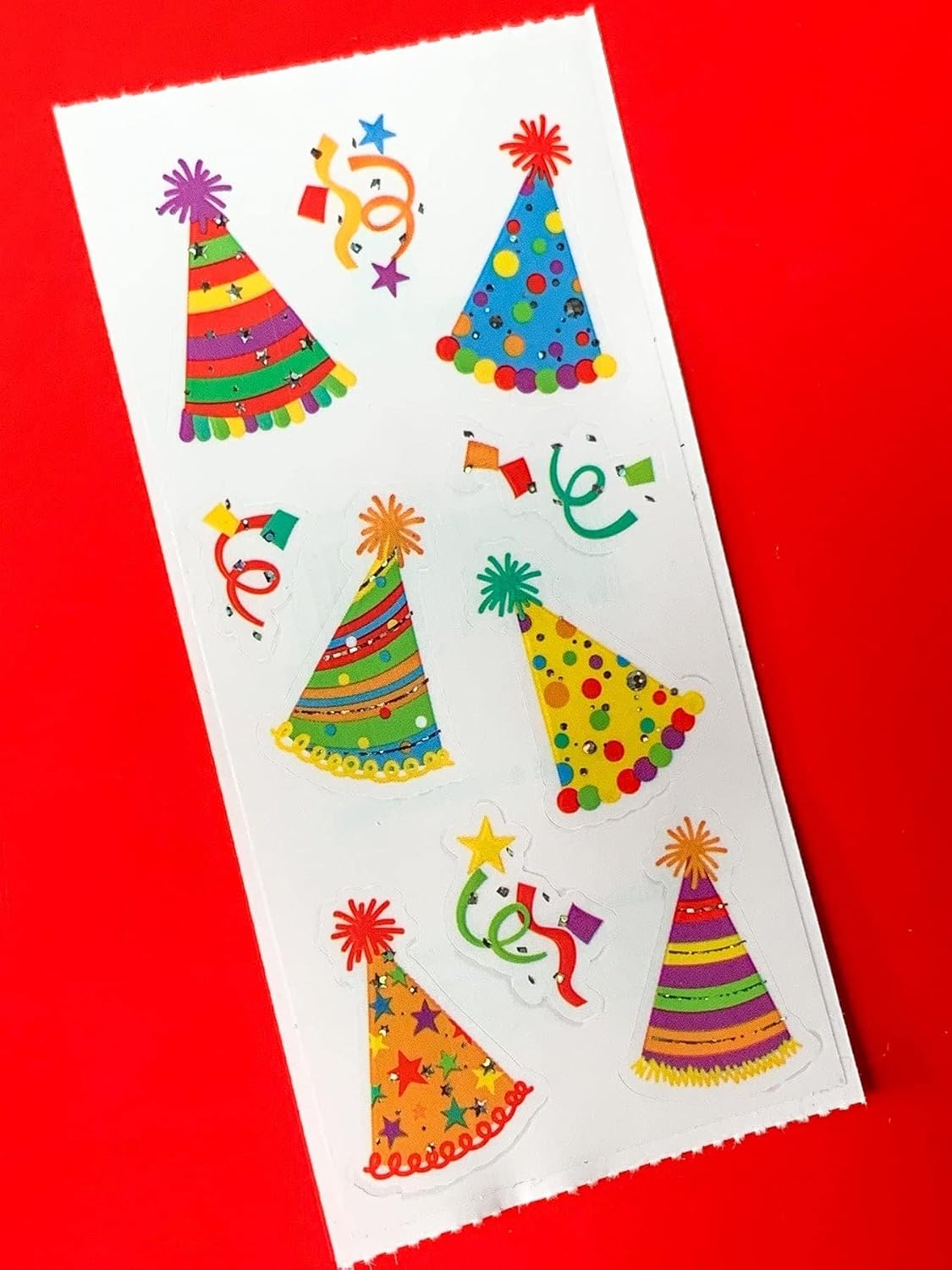 Paper House Productions Happy Birthday Party Hats Stickers, Small & Cute image 4