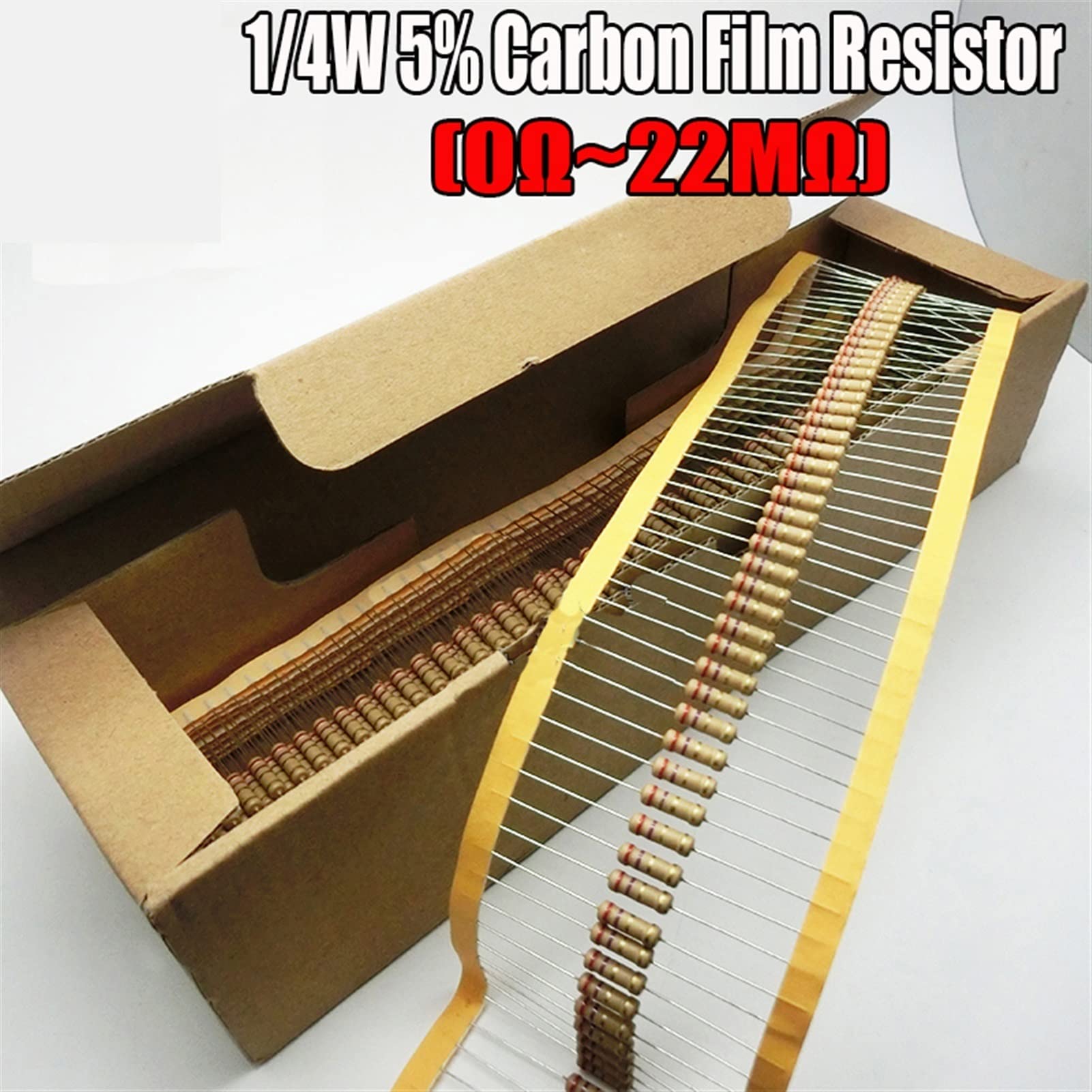 5000 resistencias de película de Carbono de 1/4 W, 0,25 W, 5%