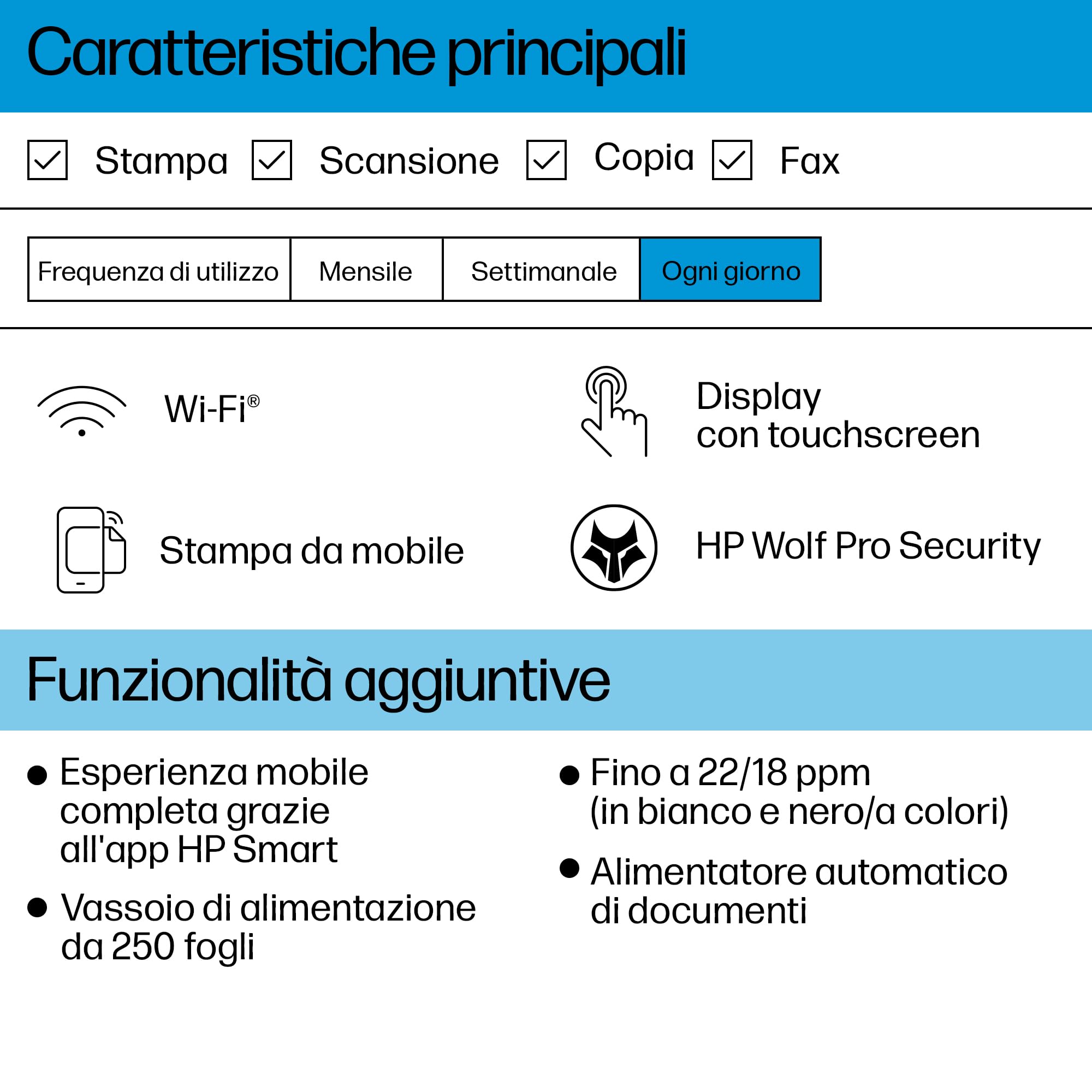 HP OfficeJet Pro 9125e Stampante Multifunzione a Getto d'Inchiostro A4 Colori Wi-Fi Fronte e Retro Automatico 22 ppm Grigia