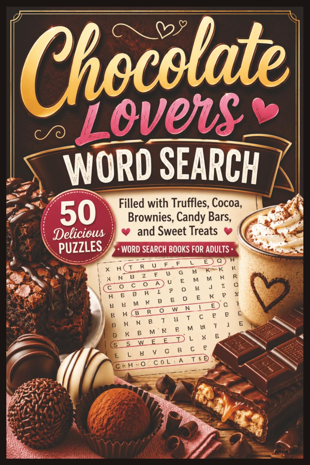 Chocolate Lovers Word Search: 50 Delicious Puzzles Filled with Truffles, Cocoa, Brownies, Candy Bars, and Sweet Treats — Word Search Books for Adults (Word search books collection)