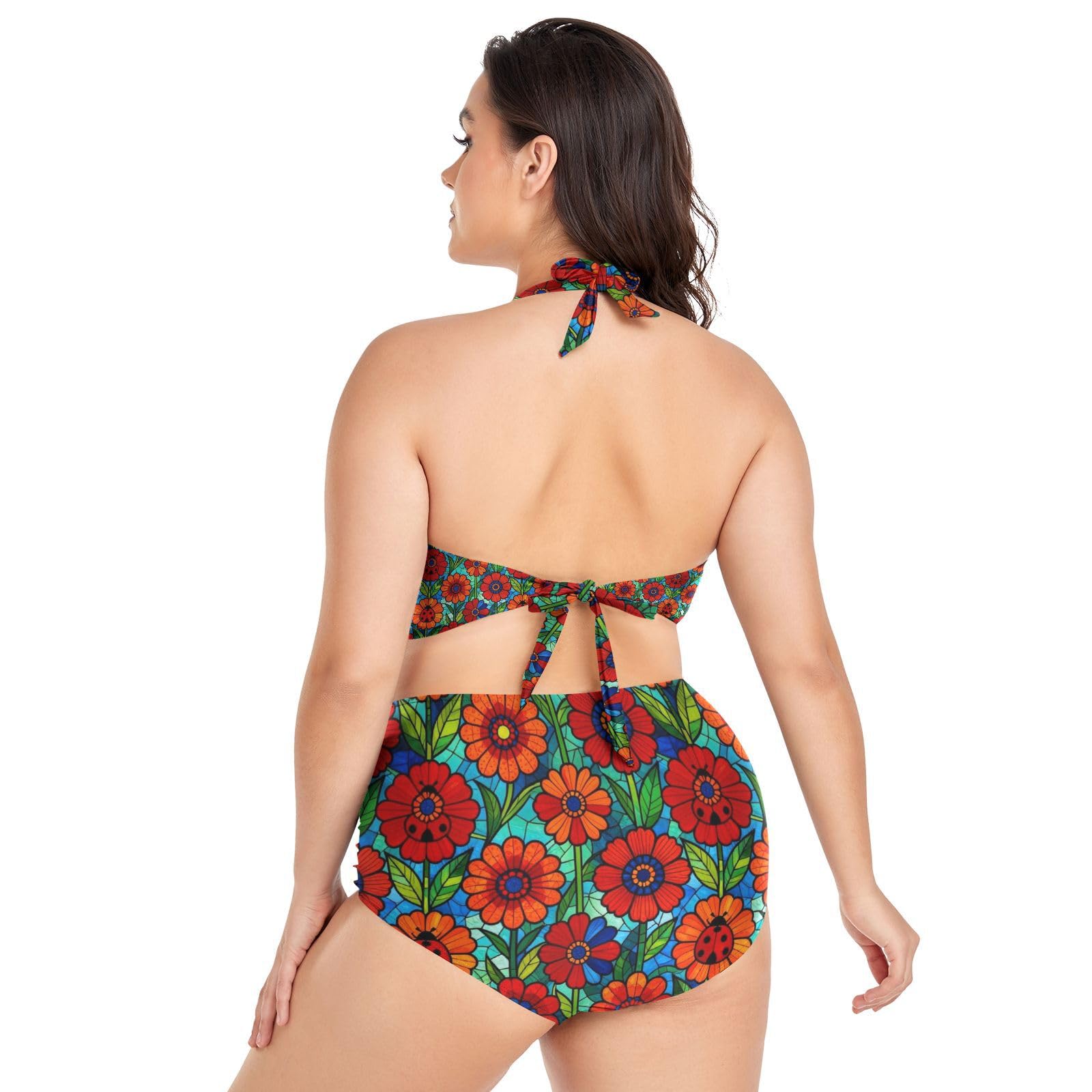 FRODOTGV Curvy damskie dwuczęściowe zestawy kąpielowe L-4XL